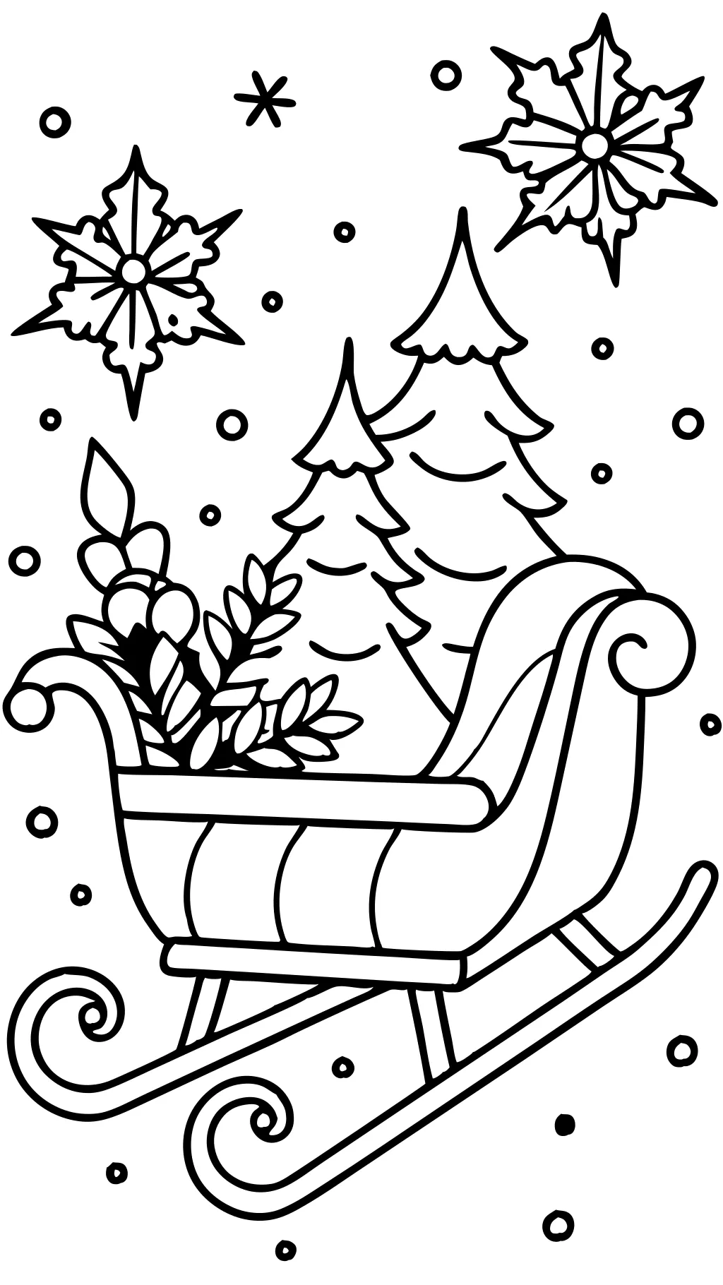 sleigh coloring page